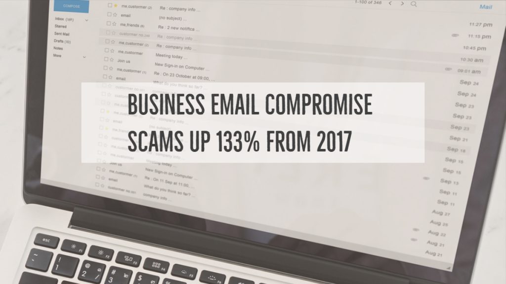 Business Email Compromise Incidents up 133%